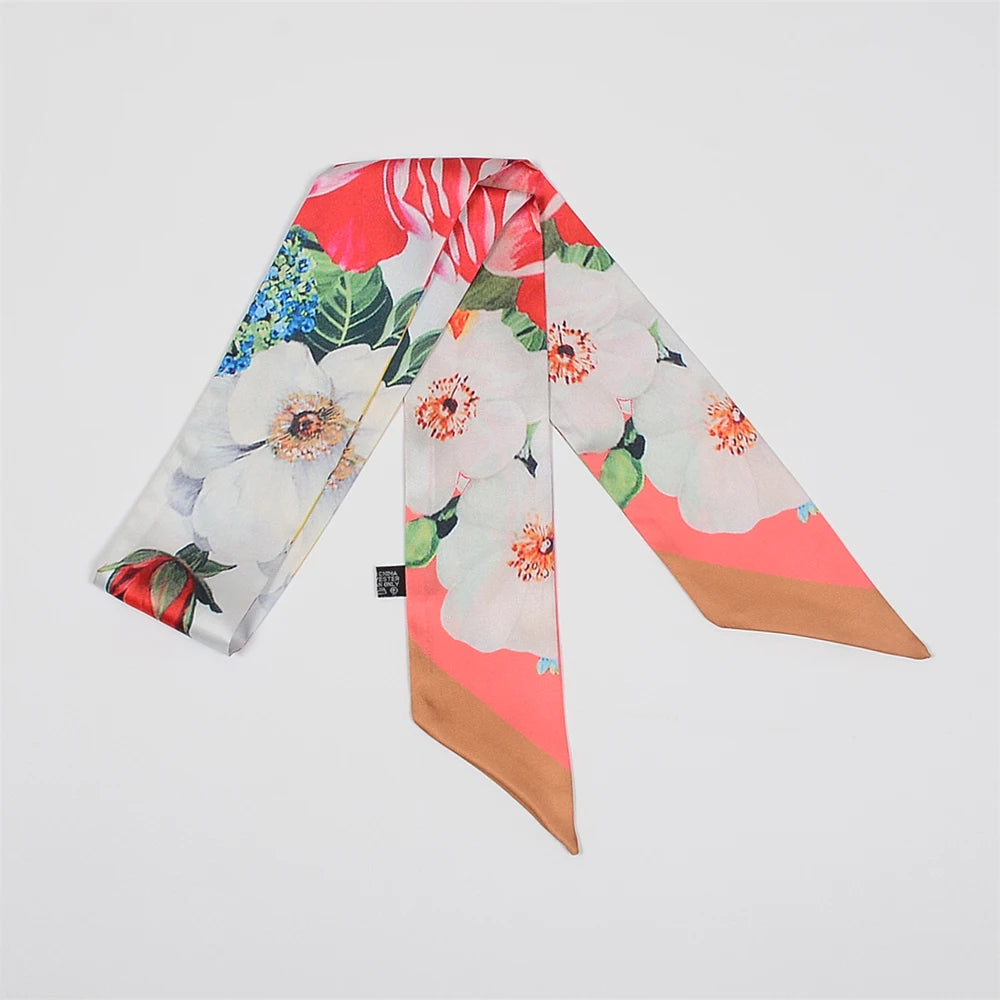 Tropic Affair Silk Skinny Scarf