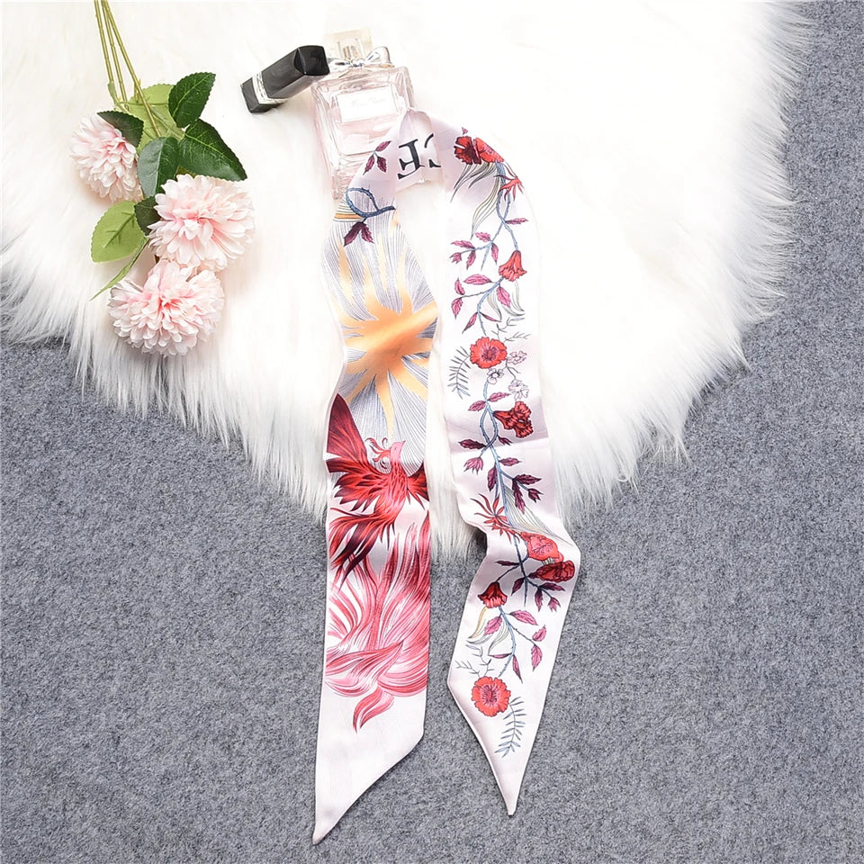 Tropic Affair Silk Skinny Scarf