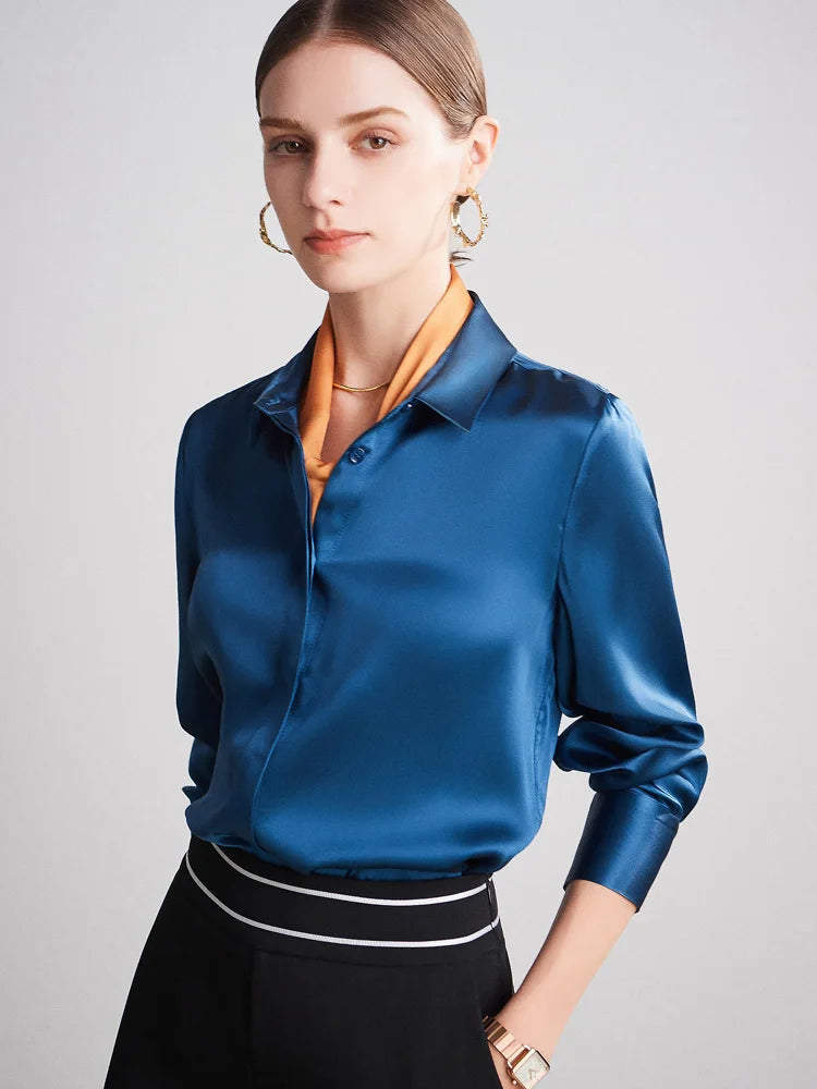 Silk Blend Blouse Shirt