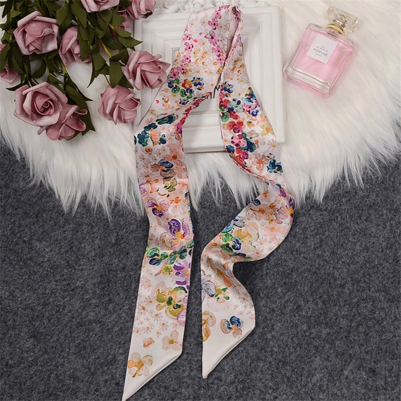 Tropic Affair Silk Skinny Scarf