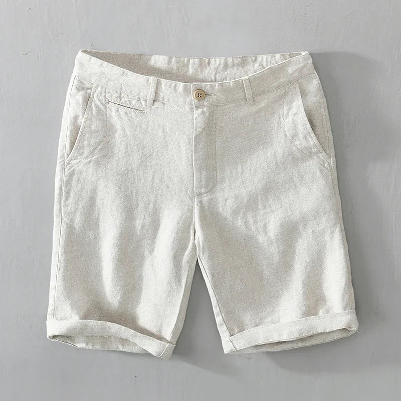 Pure Linen Casual Shorts