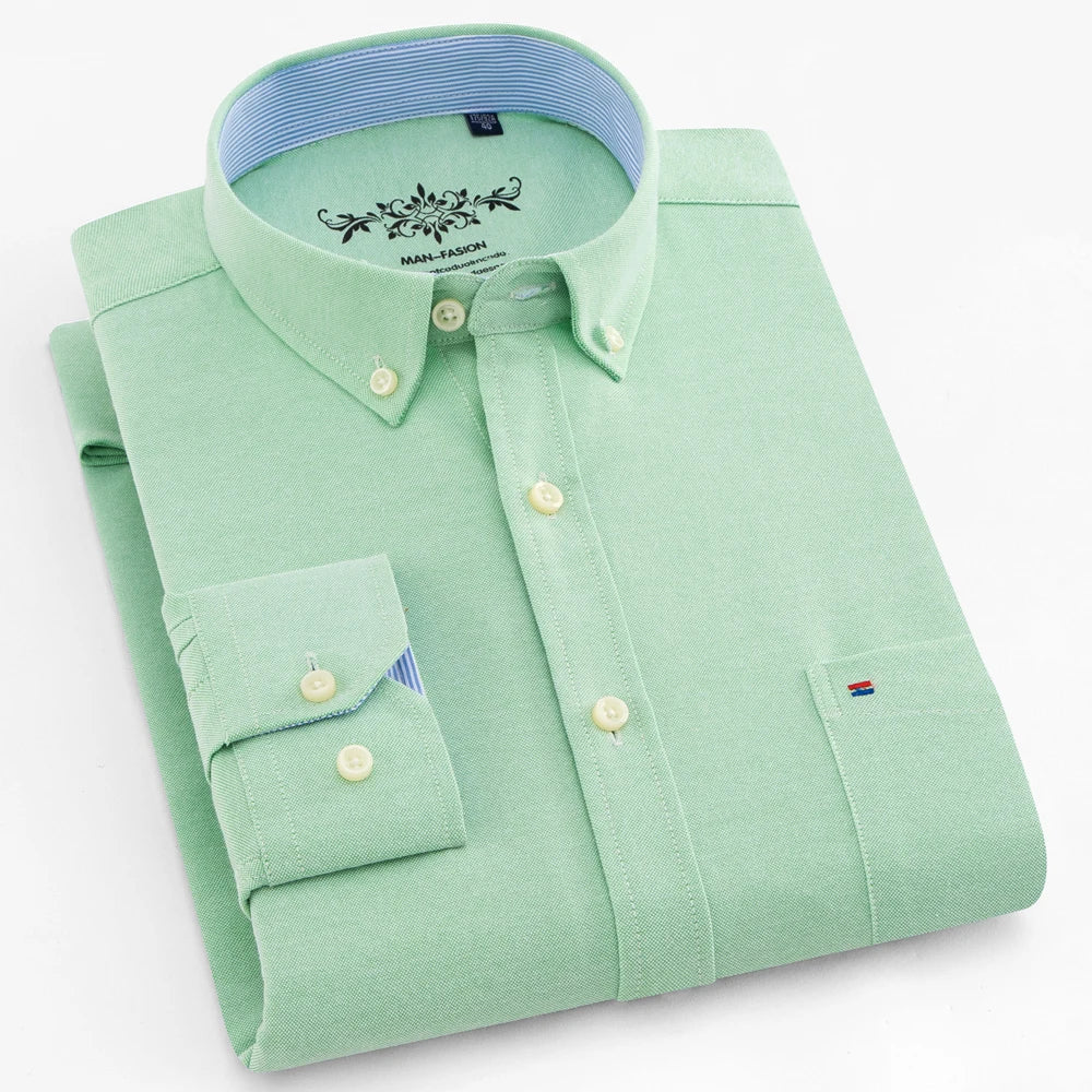 Checked/Striped Cotton Blend Shirt