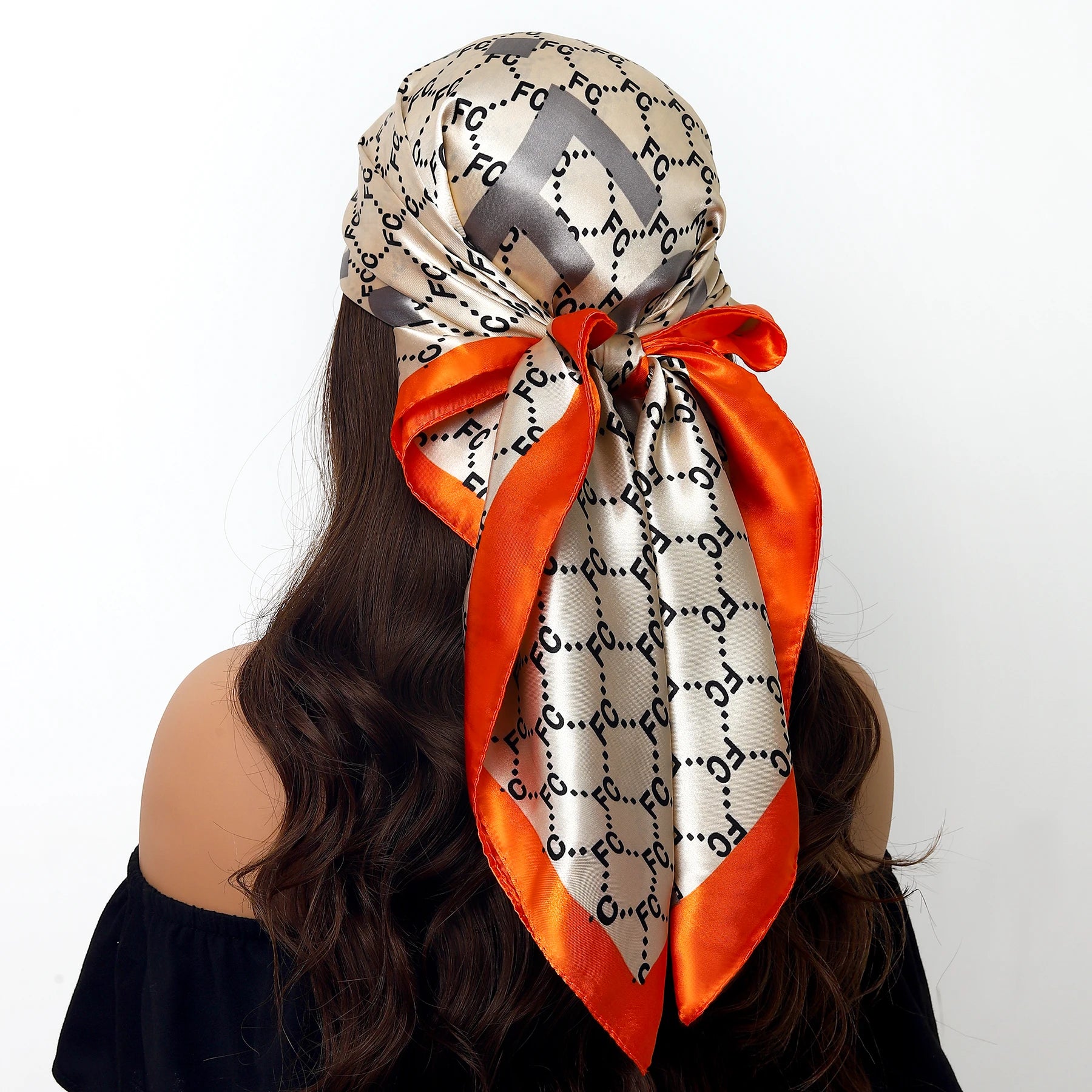Colorful Silk-Feel Square Scarf