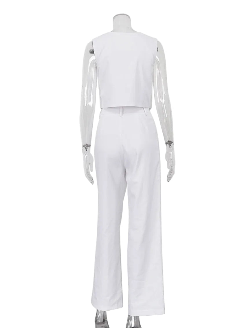 Summer Linen Two Piece Set for Women