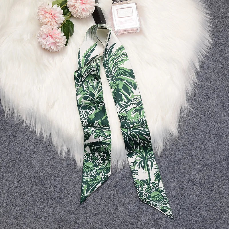 Tropic Affair Silk Skinny Scarf