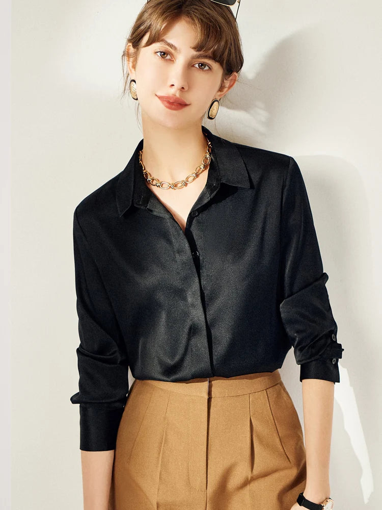 Silk Blend Blouse Shirt
