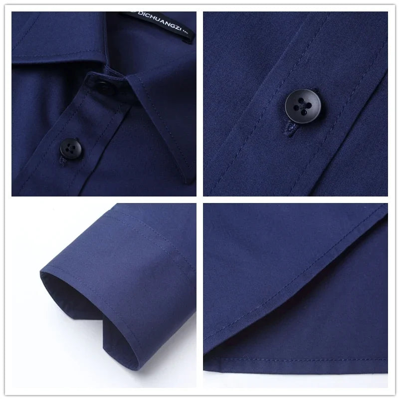 Cotton Blend Slim-fit Collared Shirt