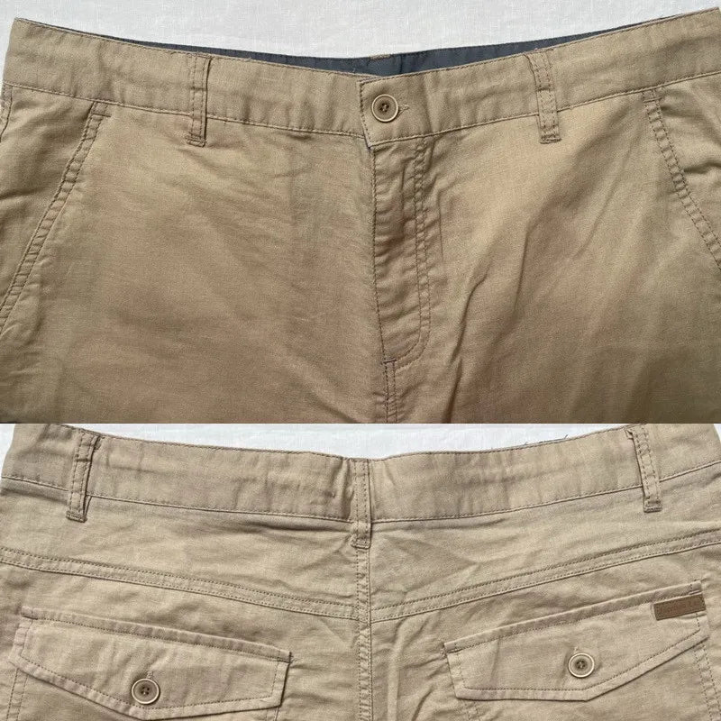 Cotton/Linen Blend Casual Shorts