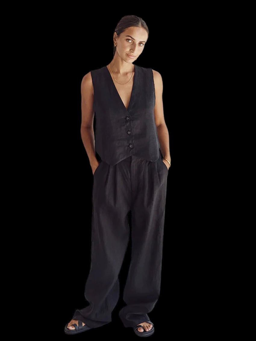 Summer Linen Two Piece Set for Women