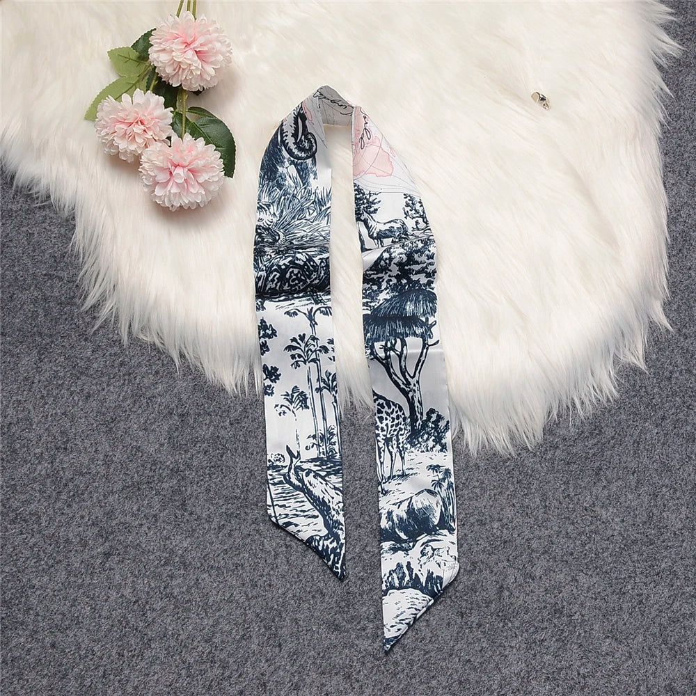 Tropic Affair Silk Skinny Scarf