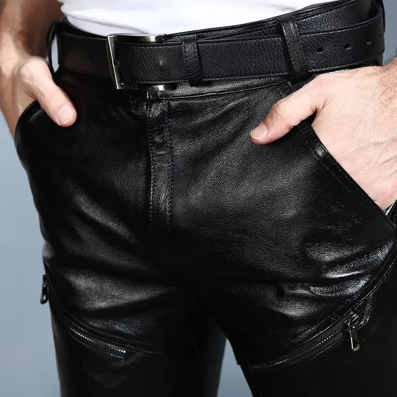 Genuine Leather Pants (with Fleece Lining)
