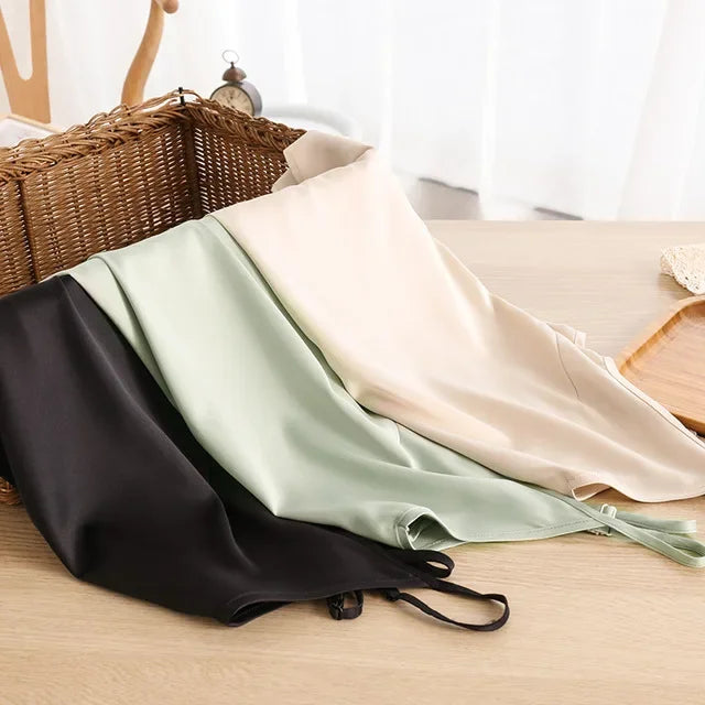 Satin Spaghetti Strap Tank Top
