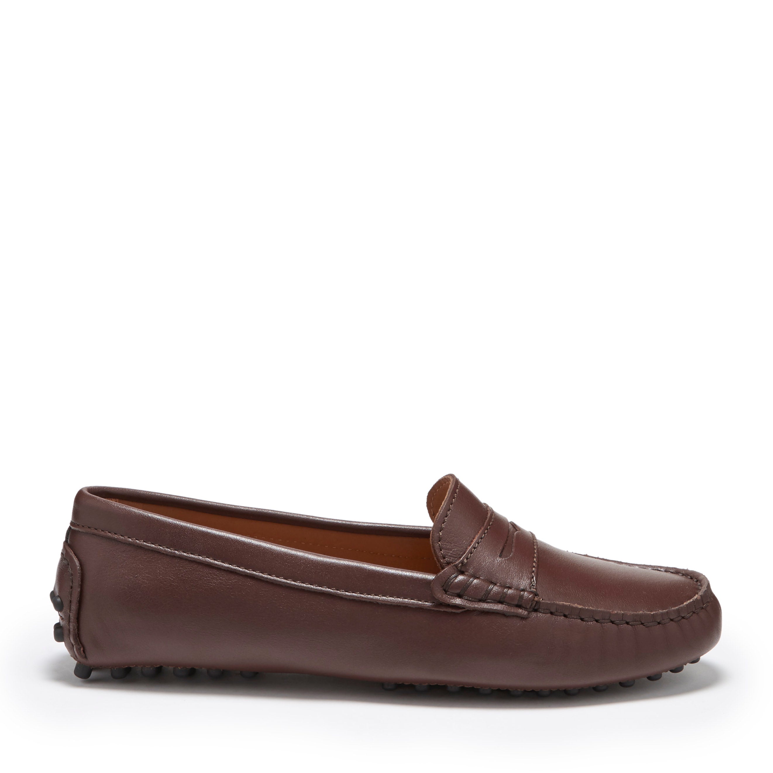 Penny Driving Loafers - Brown Leather