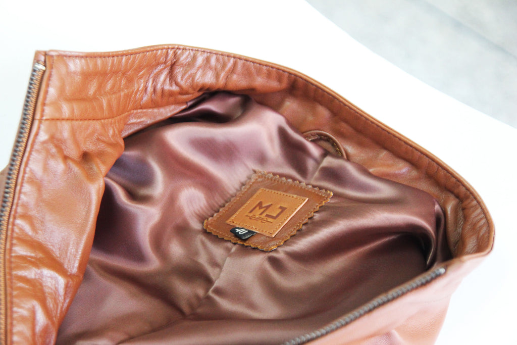 Genuine Leather Tan Jacket – Women