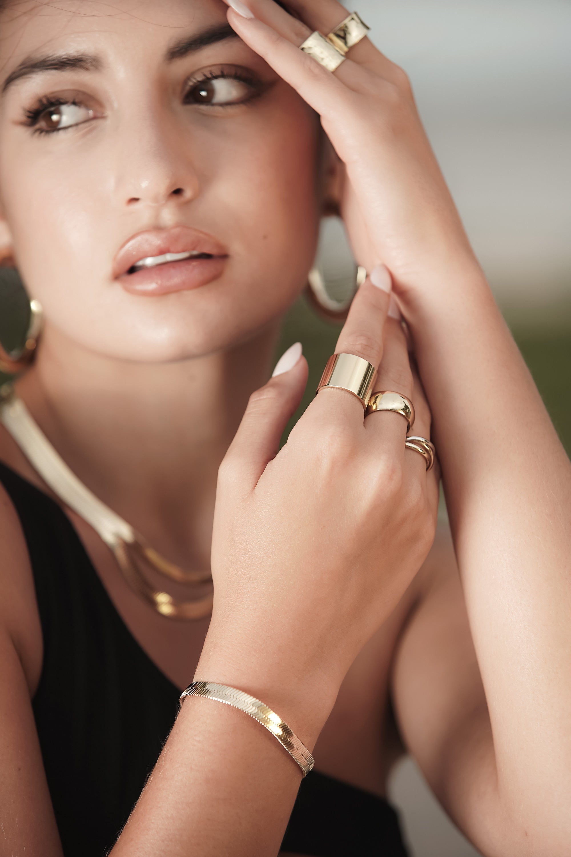 Viper Chain Bracelet 5mm (brass with gold/silver plating)