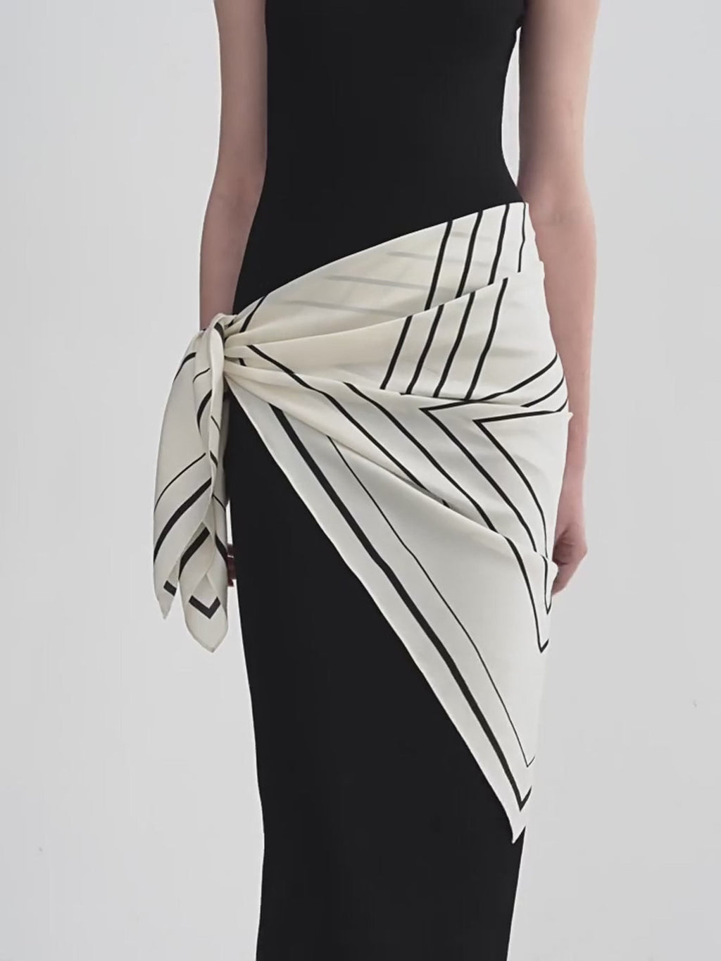 Geometric Print Silk Square Scarf