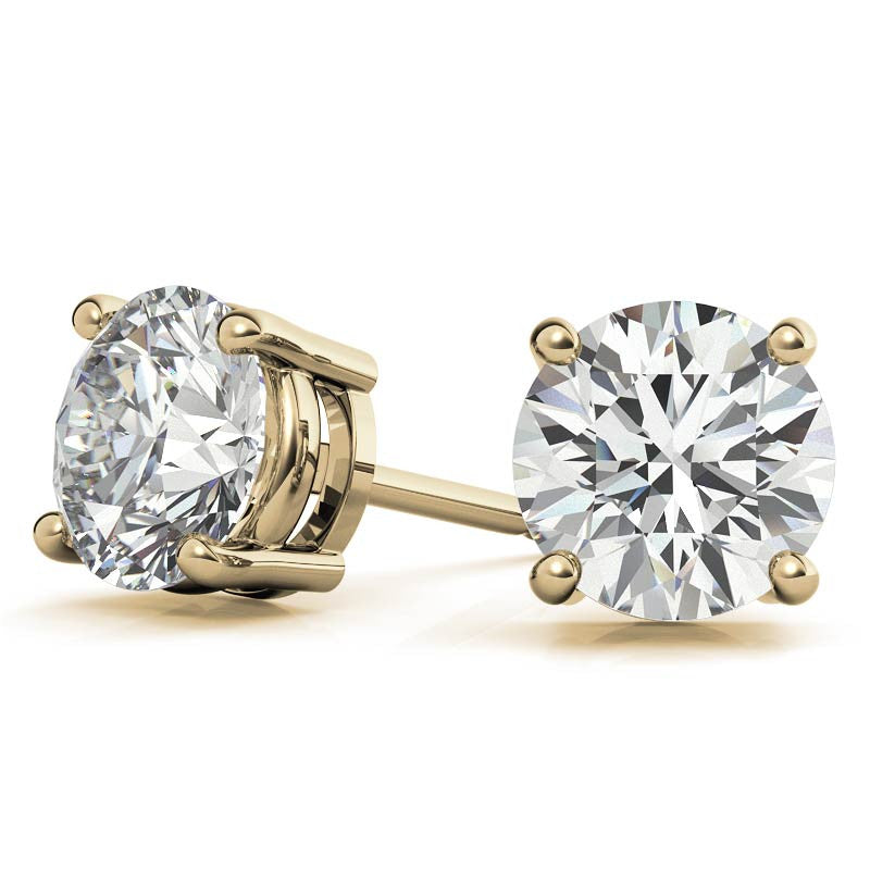 Lab Grown Diamond Stud Earrings (White or Yellow Gold)