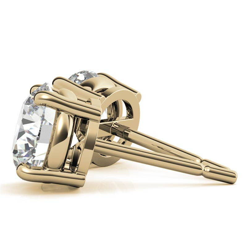 Lab Grown Diamond Stud Earrings (White or Yellow Gold)