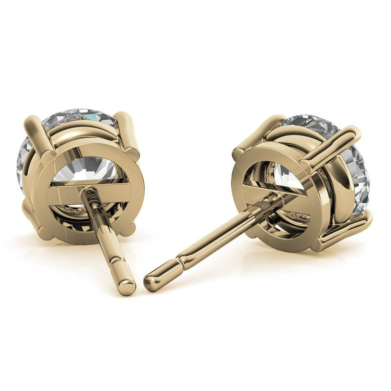 Lab Grown Diamond Stud Earrings (White or Yellow Gold)