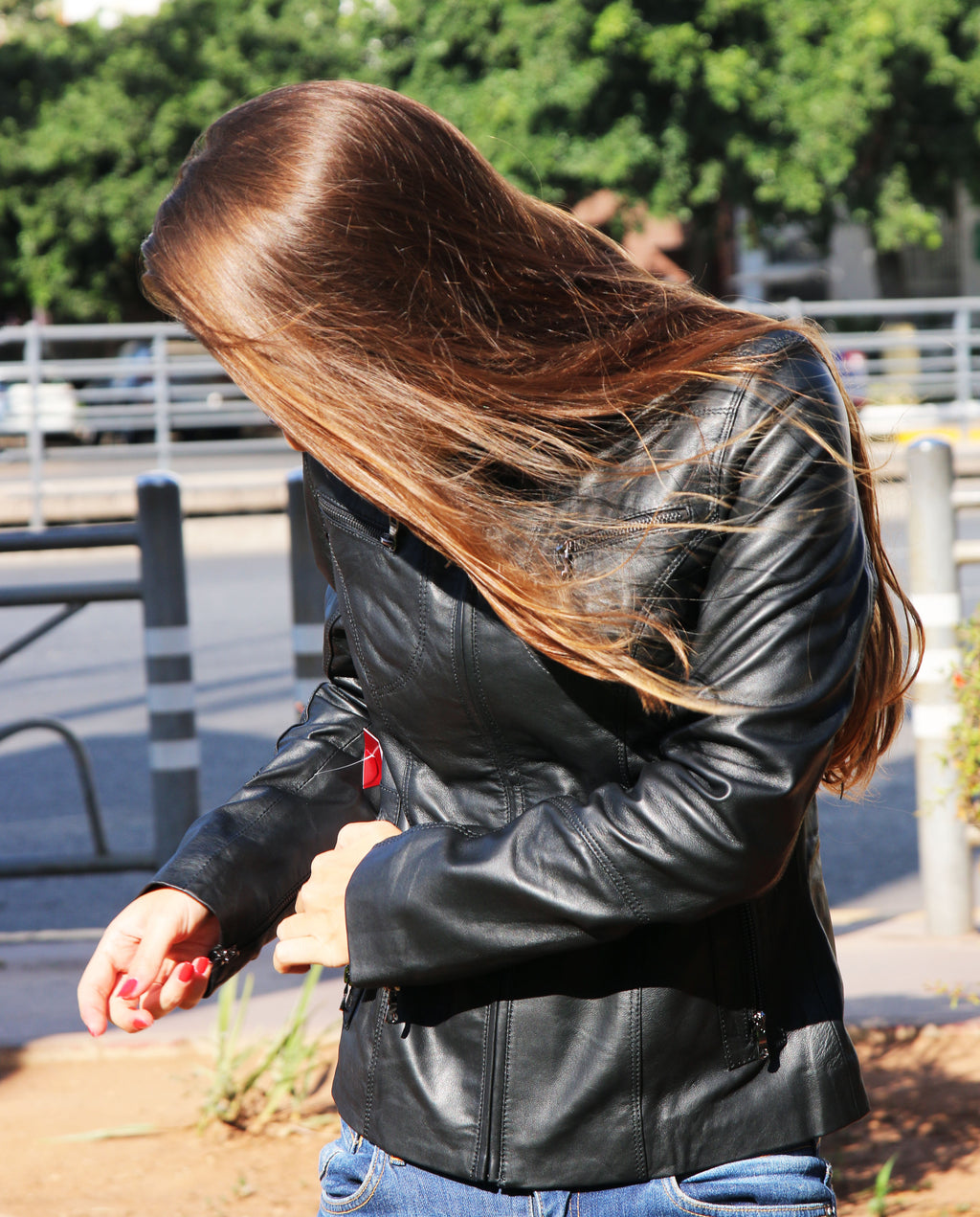 Leather Jacket for Women – Genuine Lamb Leather (Black)