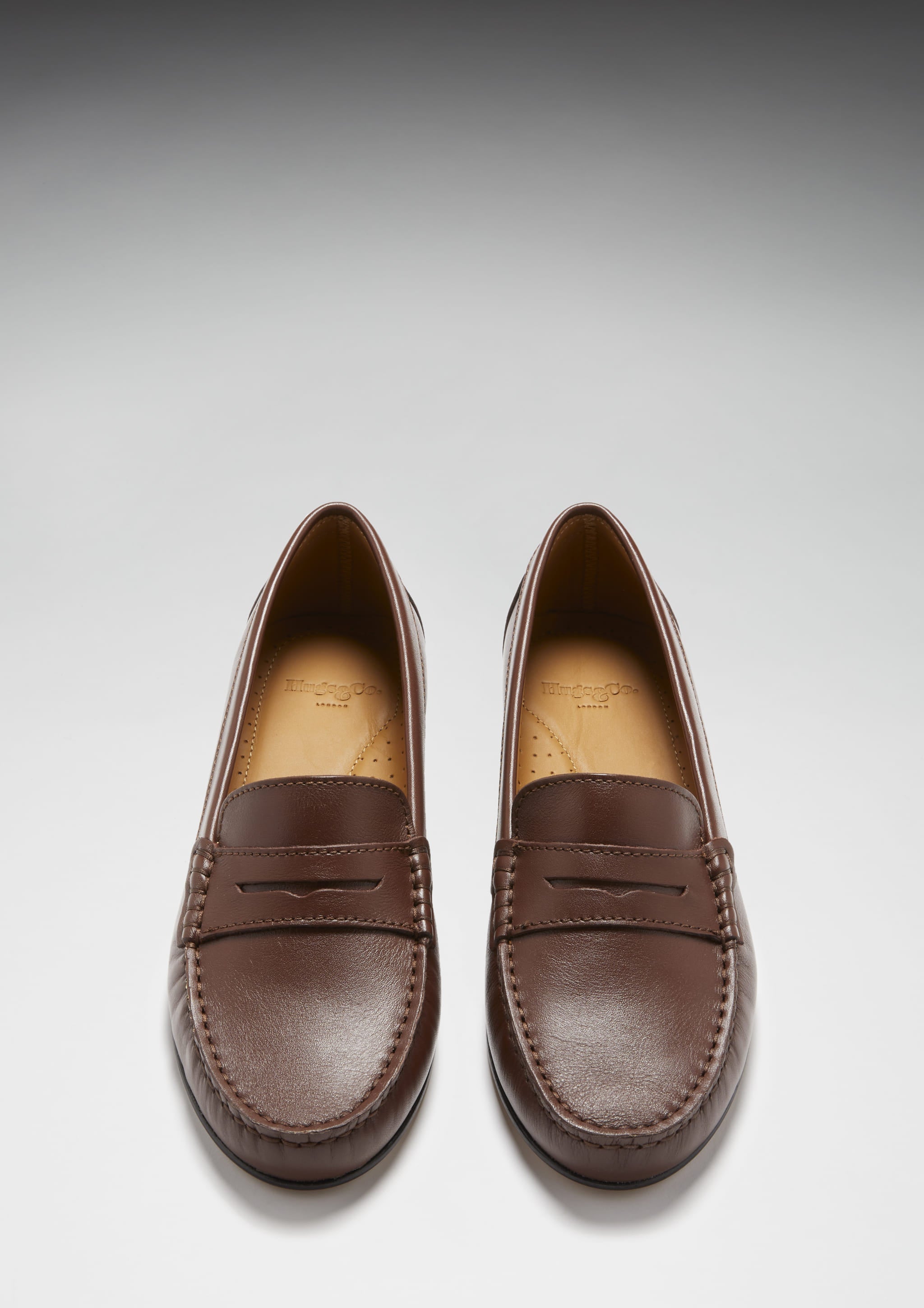 Penny Loafers Leather Sole - Brown Leather