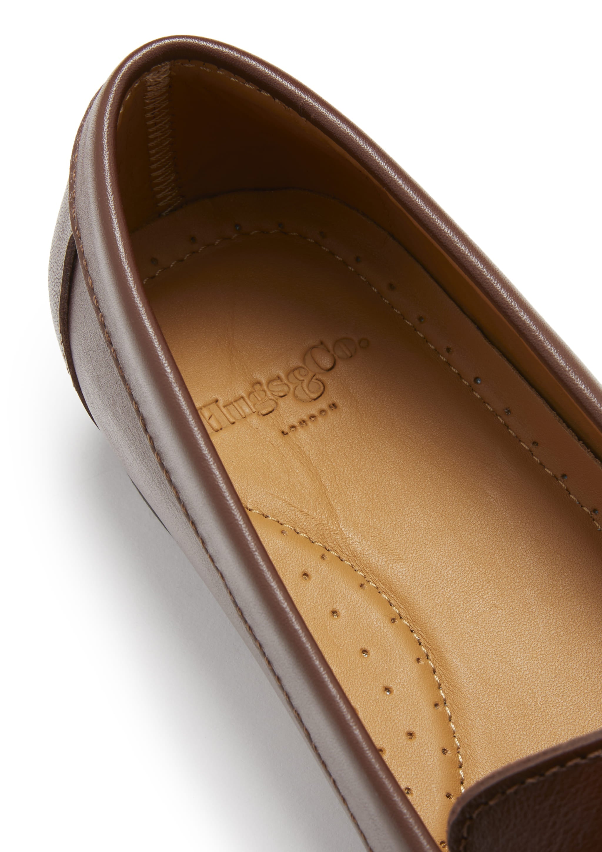 Penny Loafers Leather Sole - Brown Leather