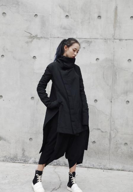 Masuku Collar Coat – Streetwear Cotton Jacket