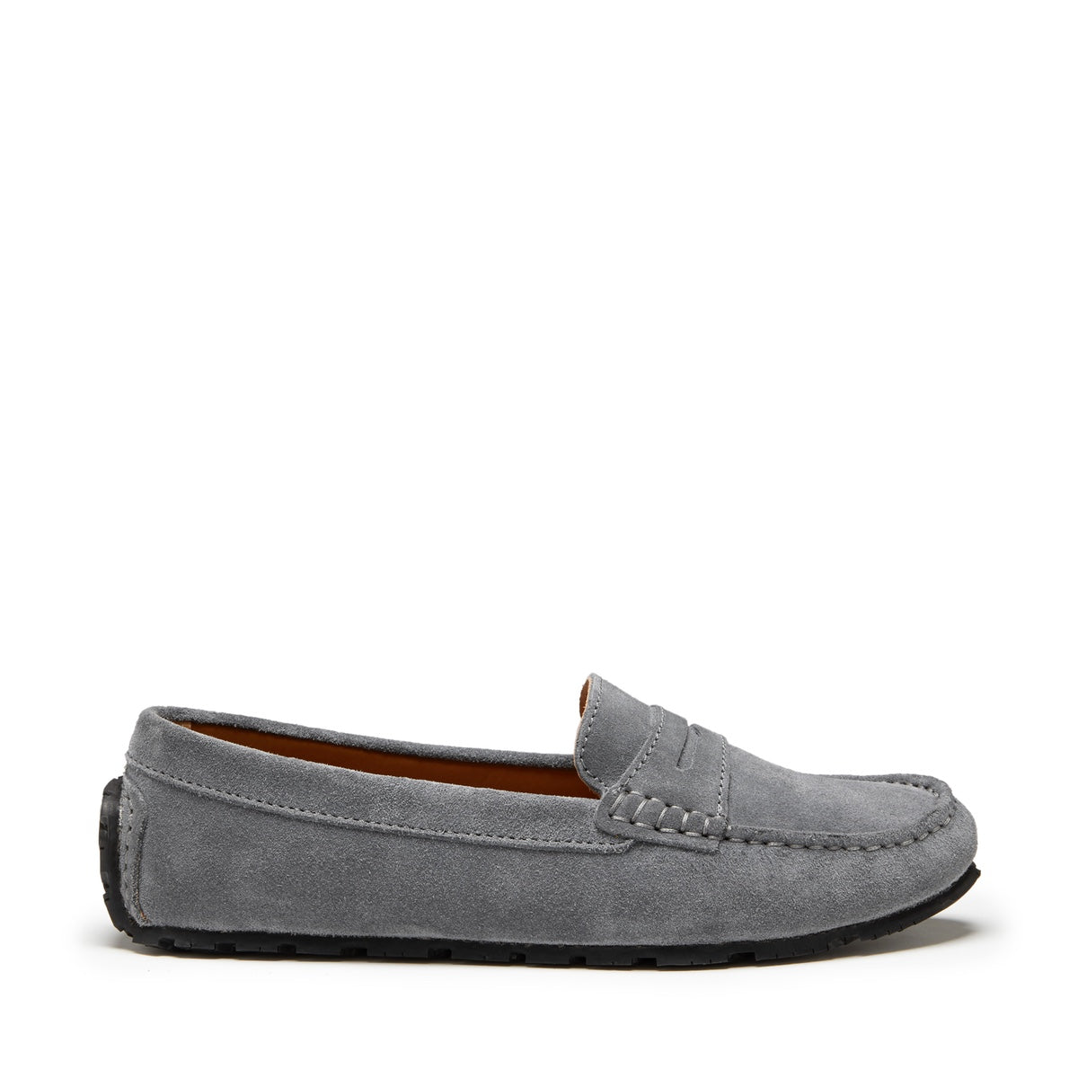 Tyre Sole Penny Loafers - Slate Grey Suede