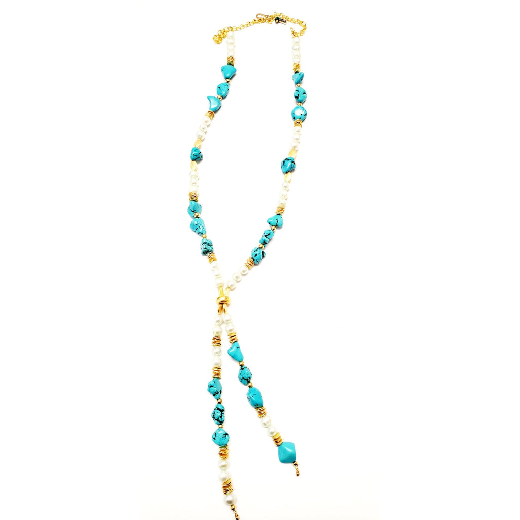 Turquesa Perla Lariat
