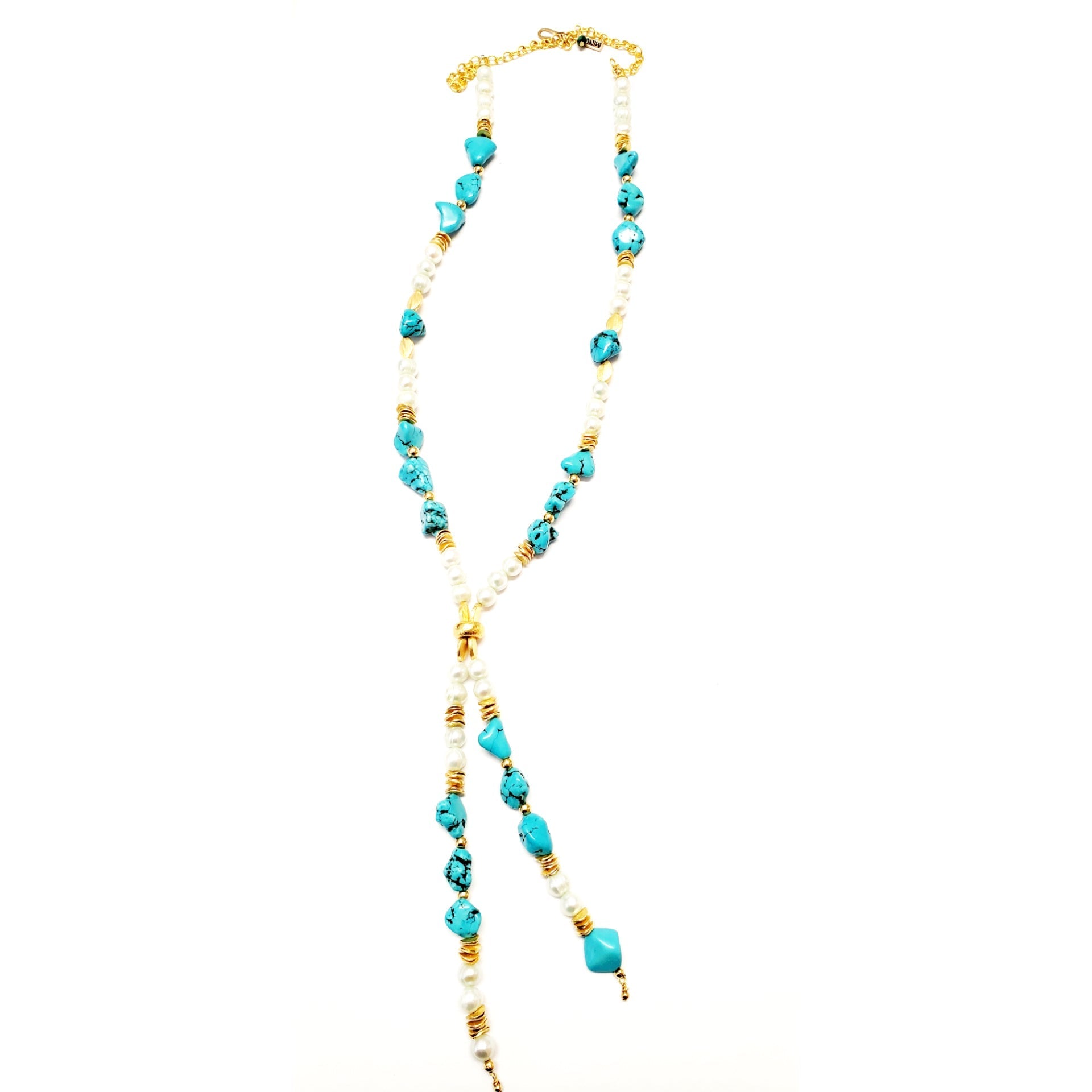 Turquesa Perla Lariat