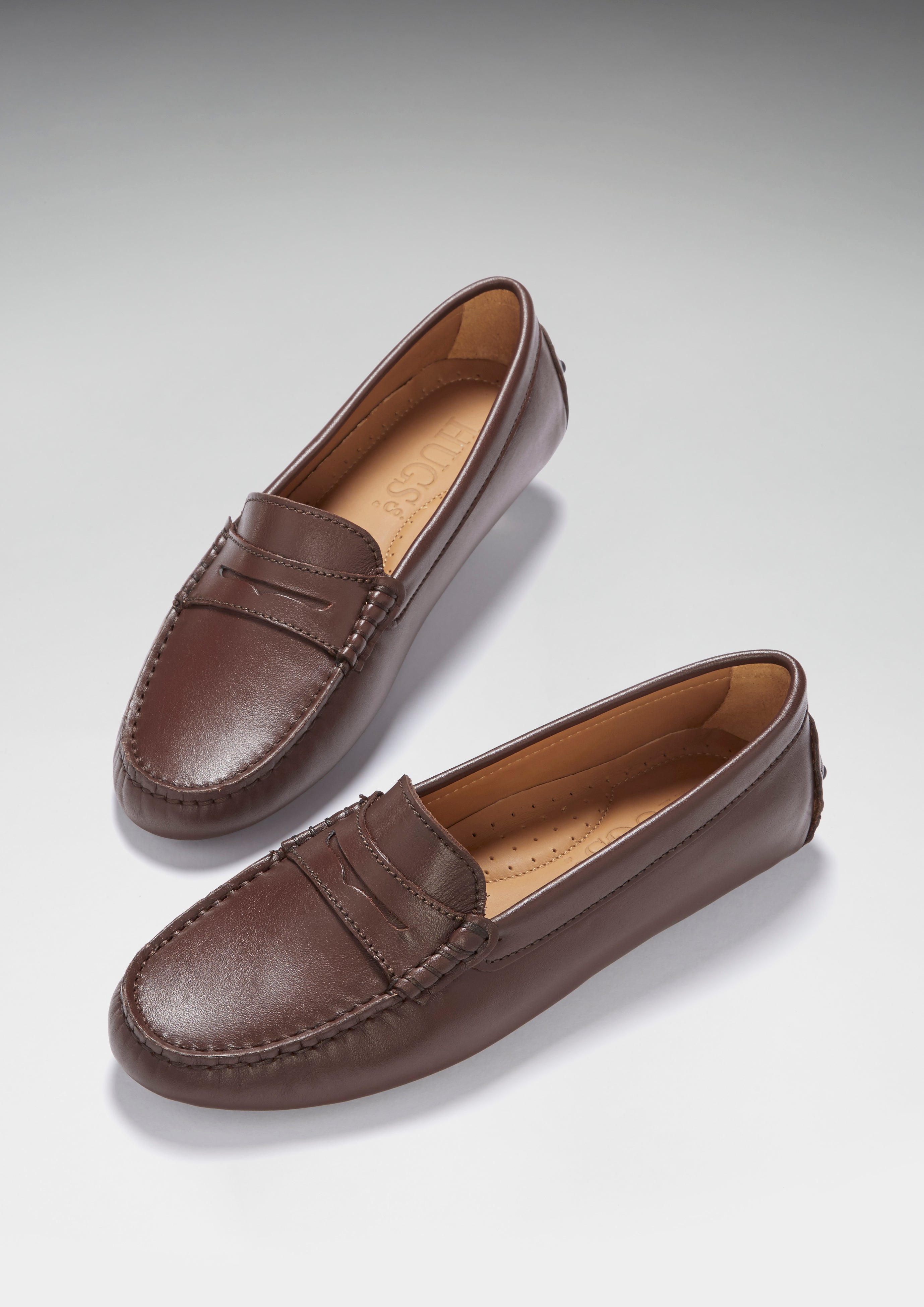 Penny Driving Loafers - Brown Leather