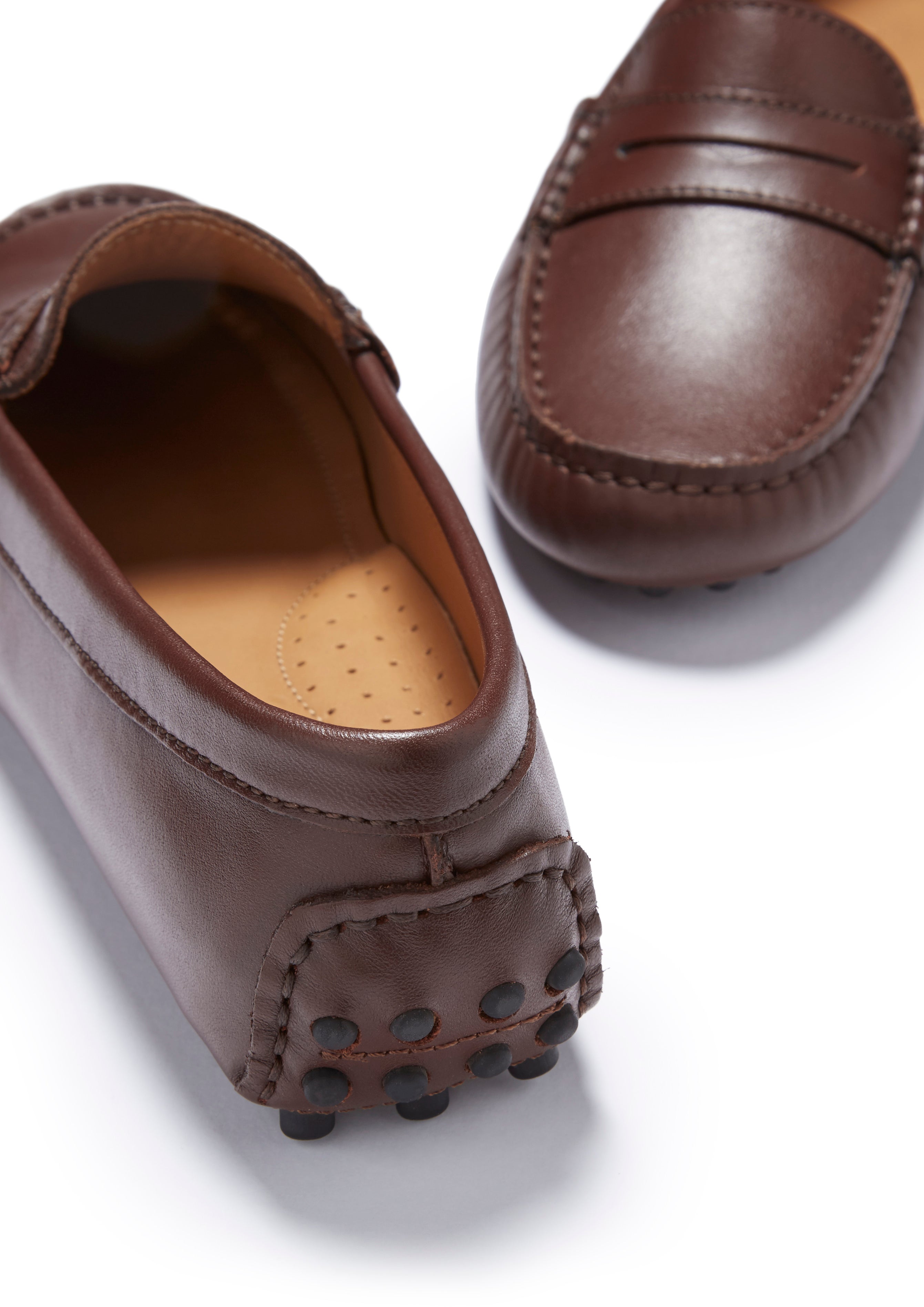 Penny Driving Loafers - Brown Leather