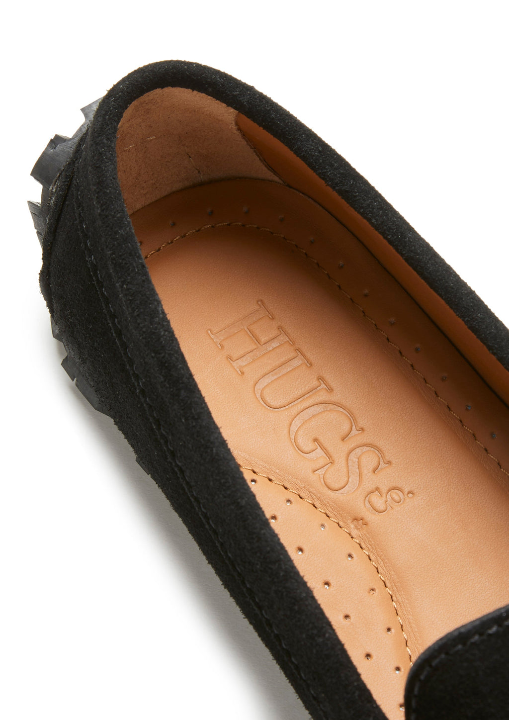 Tyre Sole Penny Loafers - Black Suede