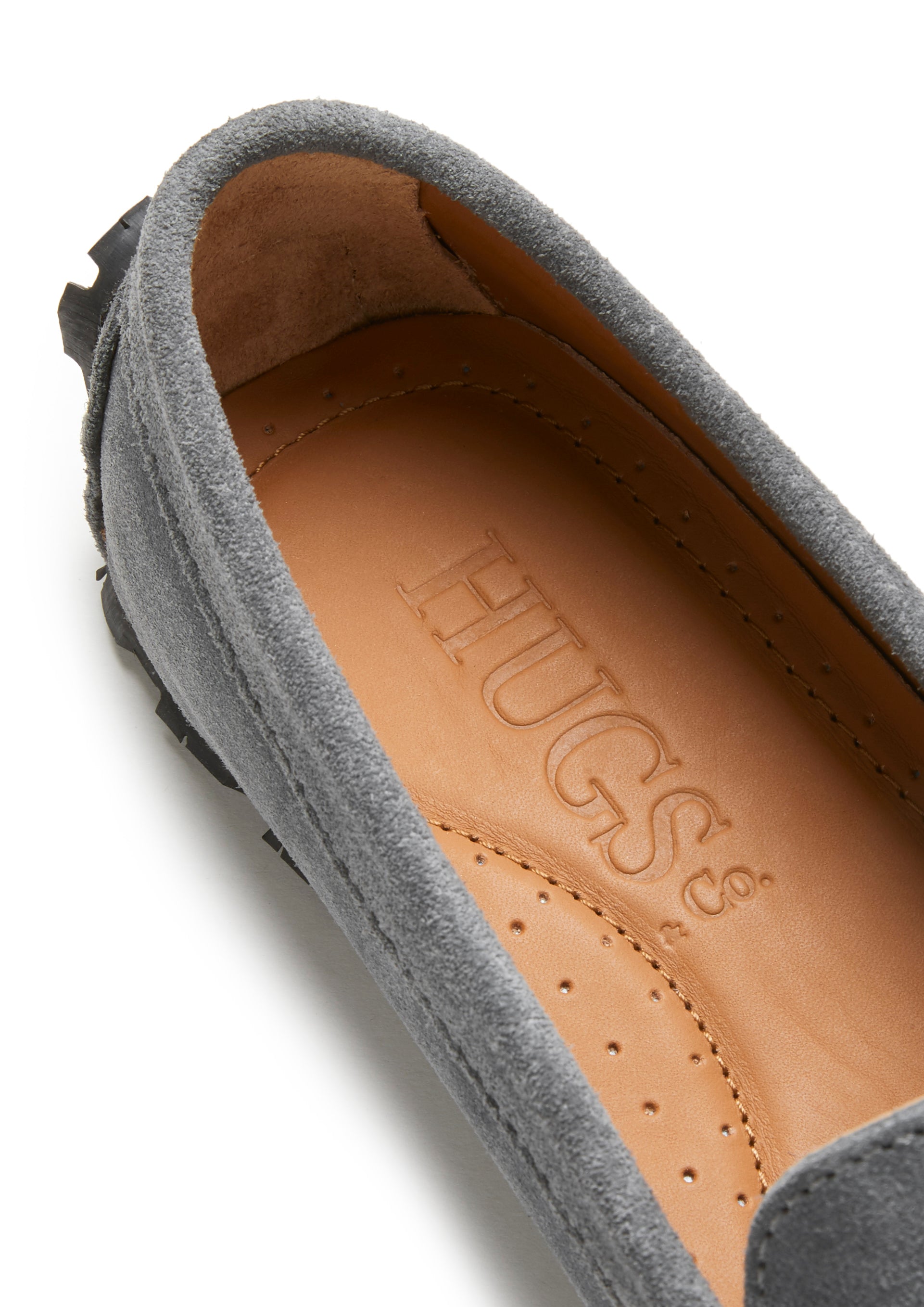 Tyre Sole Penny Loafers - Slate Grey Suede