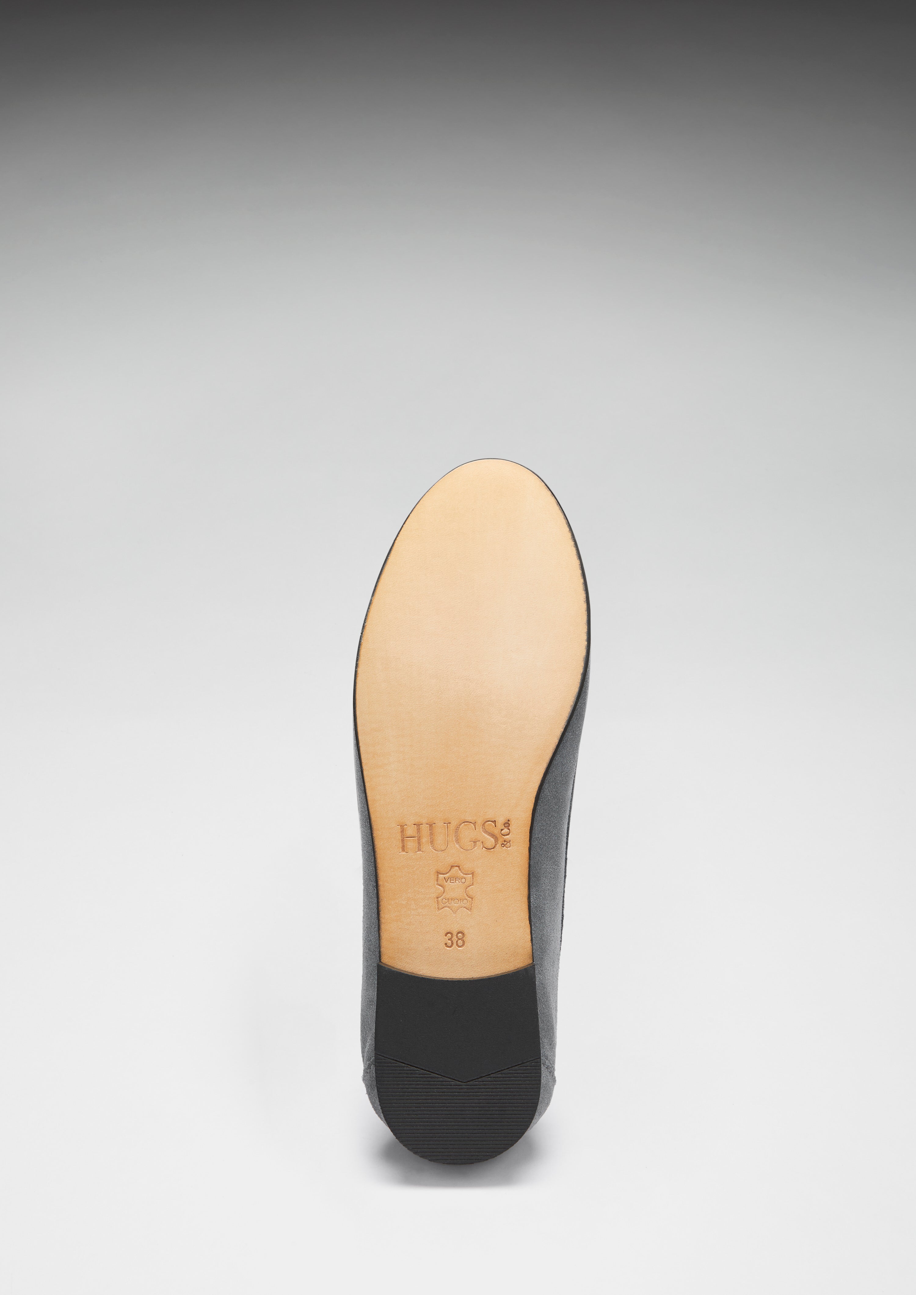 Penny Loafers Leather Sole - Slate Grey Suede