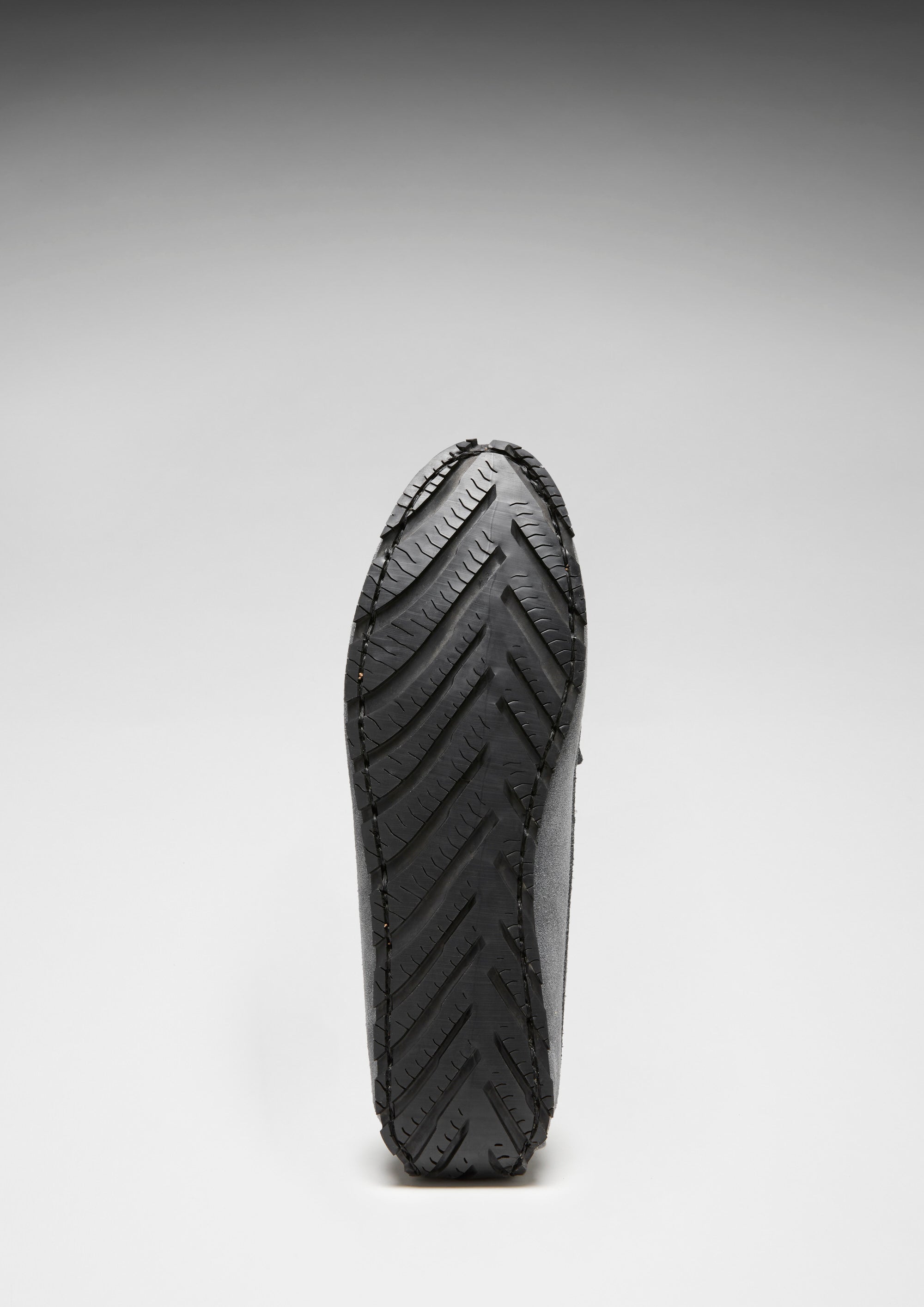 Tyre Sole Penny Loafers - Slate Grey Suede