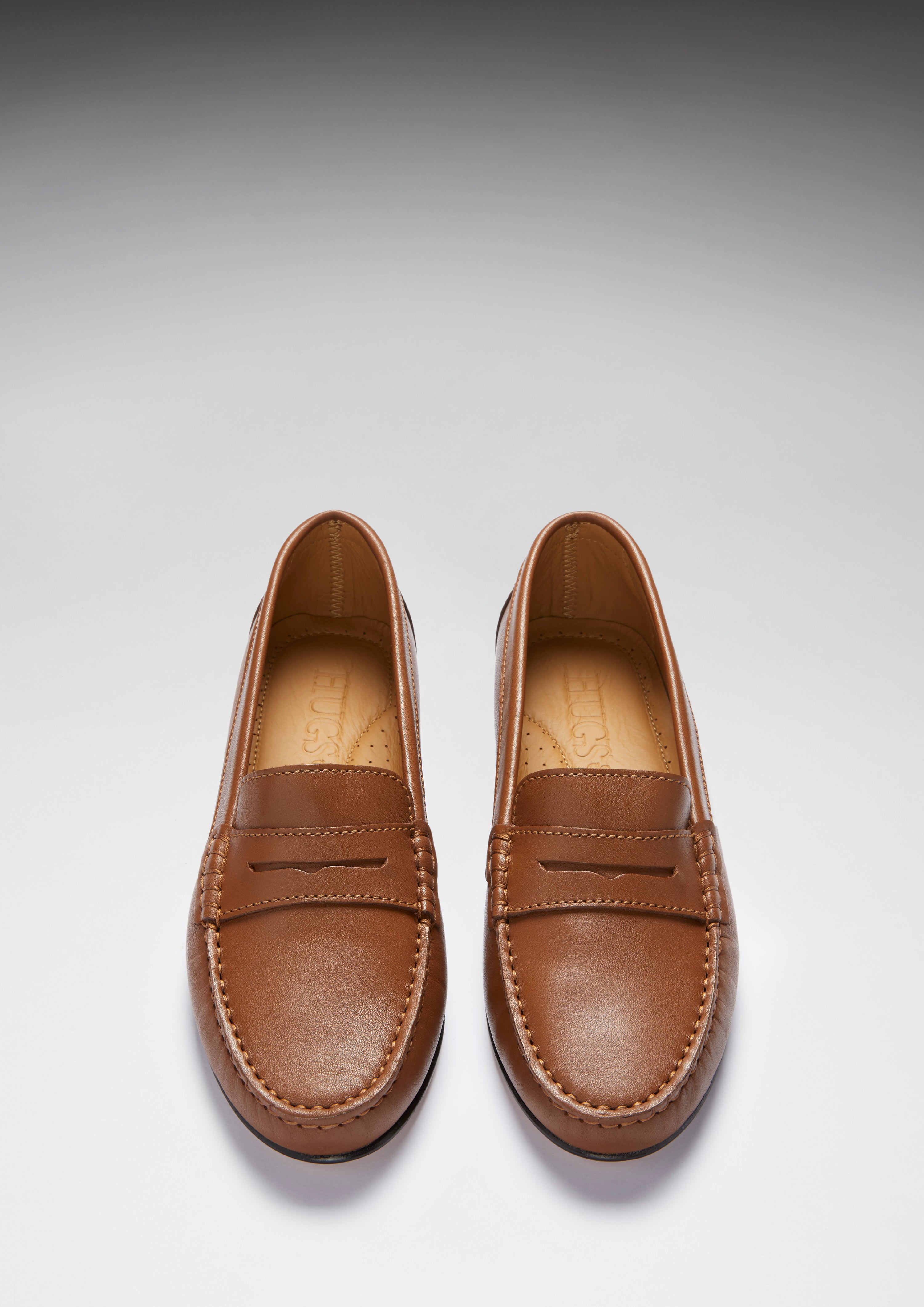 Penny Loafers Leather Sole - Tan Leather