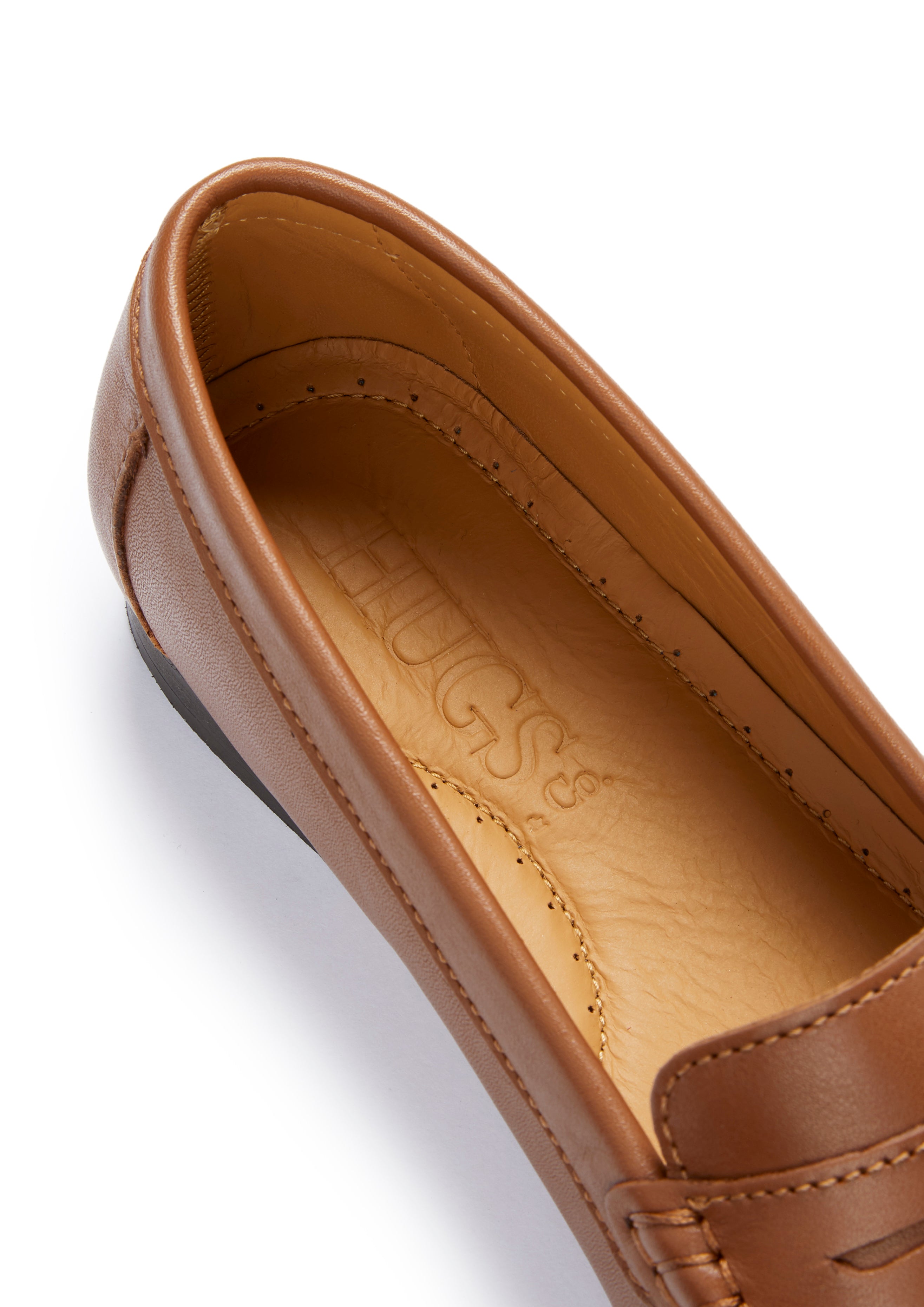 Penny Loafers Leather Sole - Tan Leather