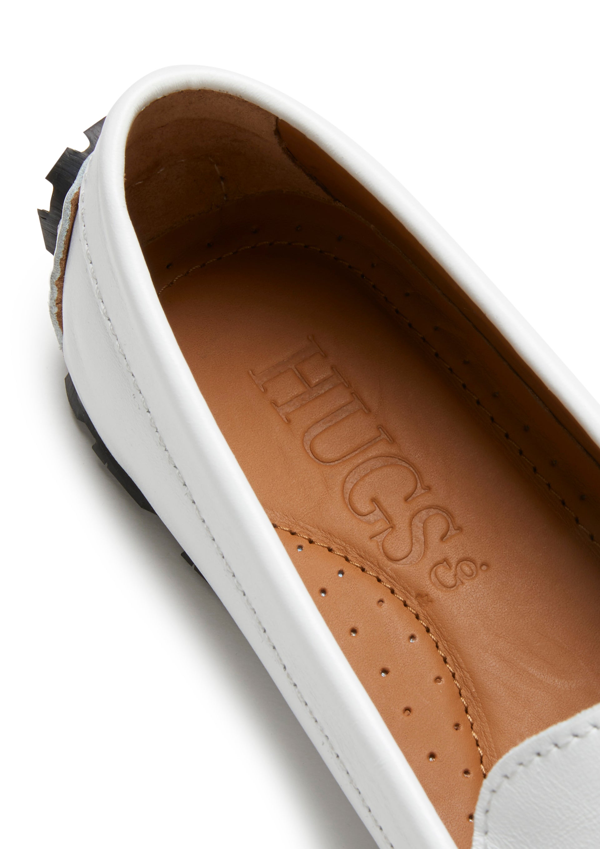 Tyre Sole Penny Loafers - White Leather