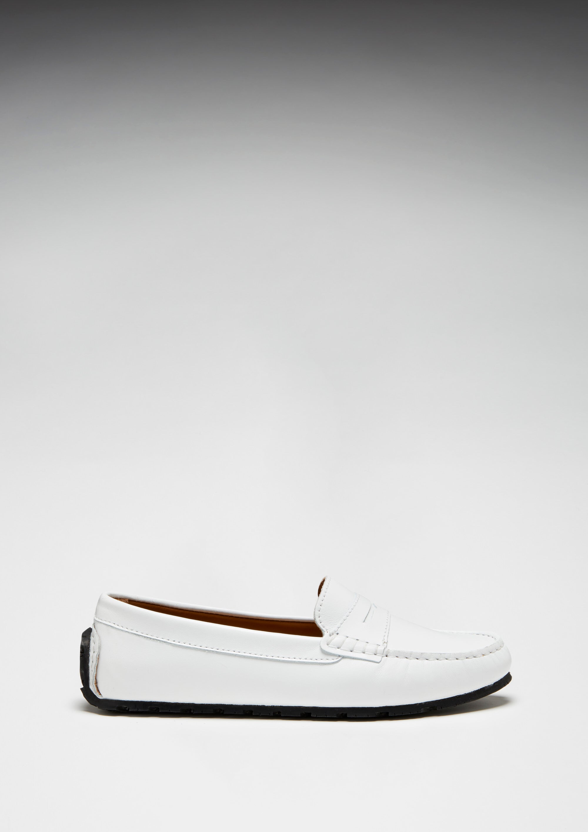 Tyre Sole Penny Loafers - White Leather