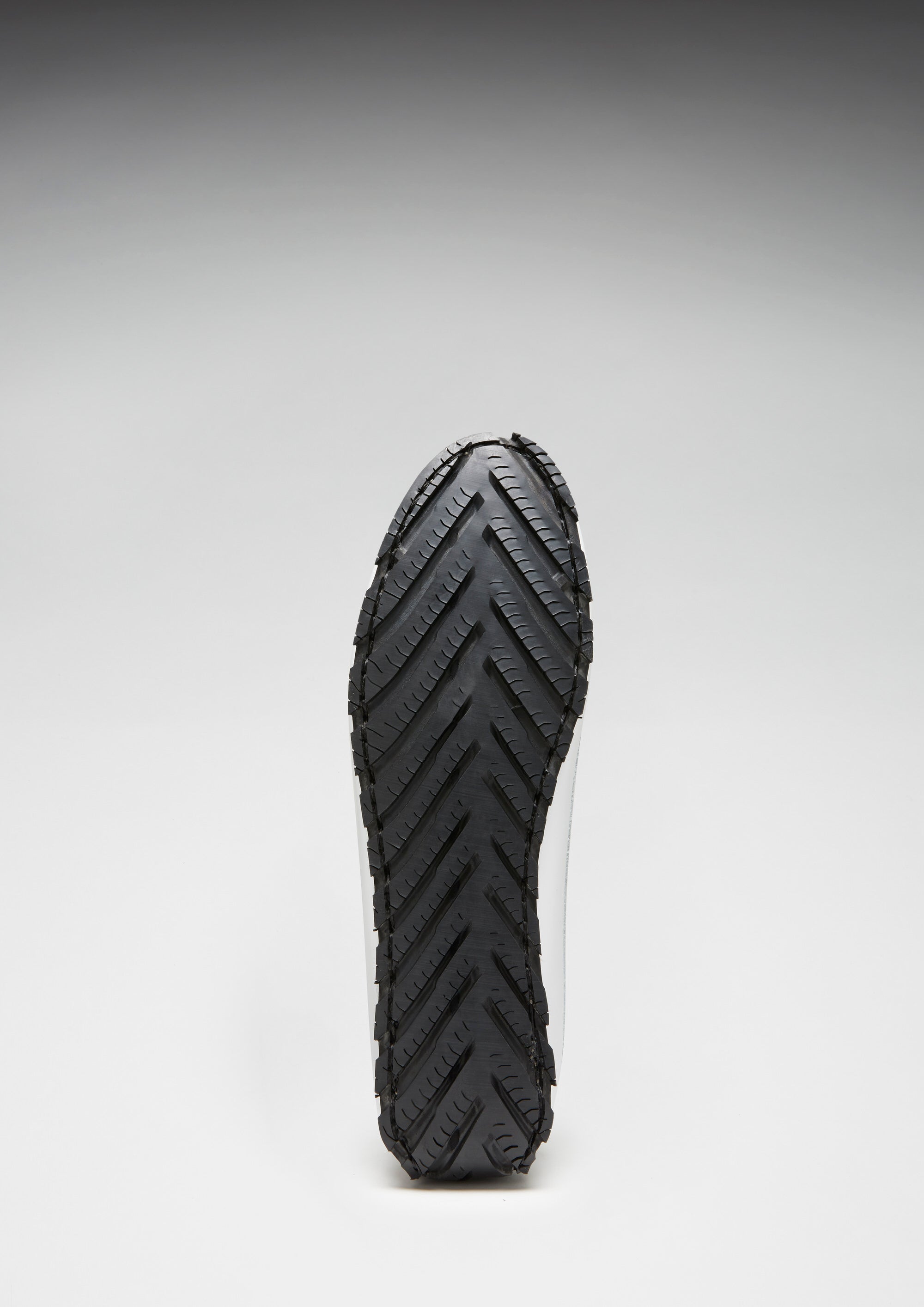 Tyre Sole Penny Loafers - White Leather