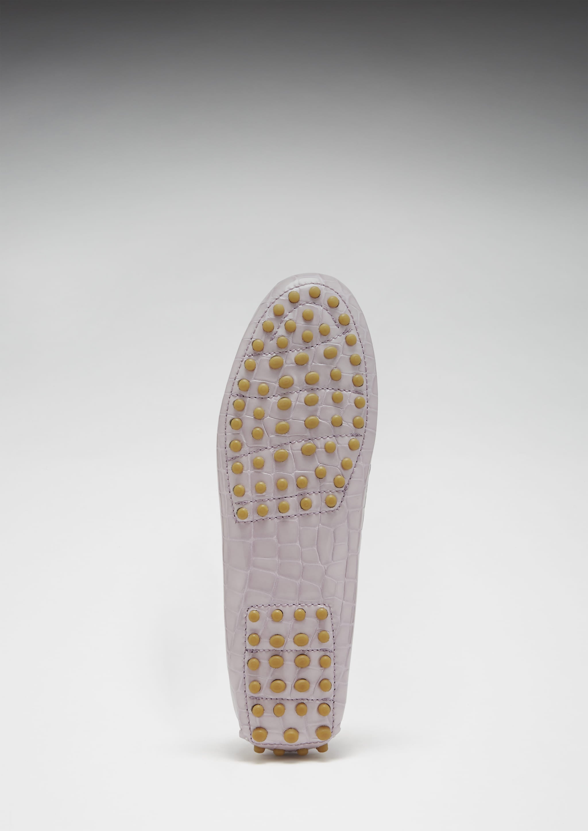 Penny Driving Loafers - Lilac Croc Print Patent Leather