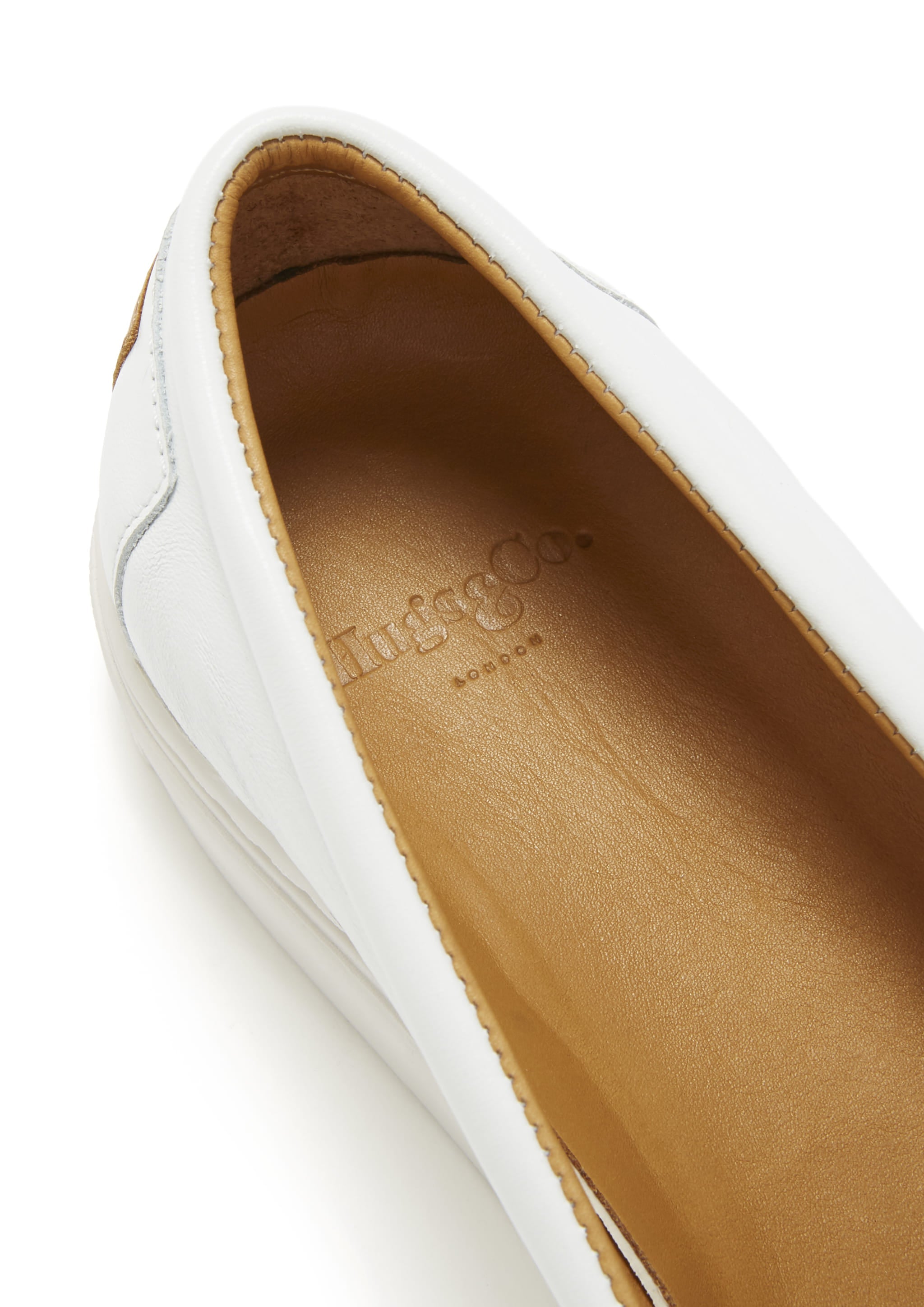 Slip-On Sneakers - White Leather