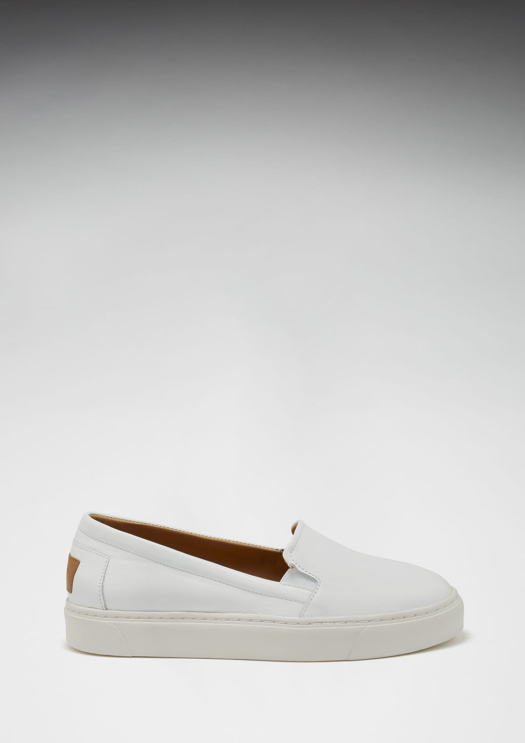 Slip-On Sneakers - White Leather