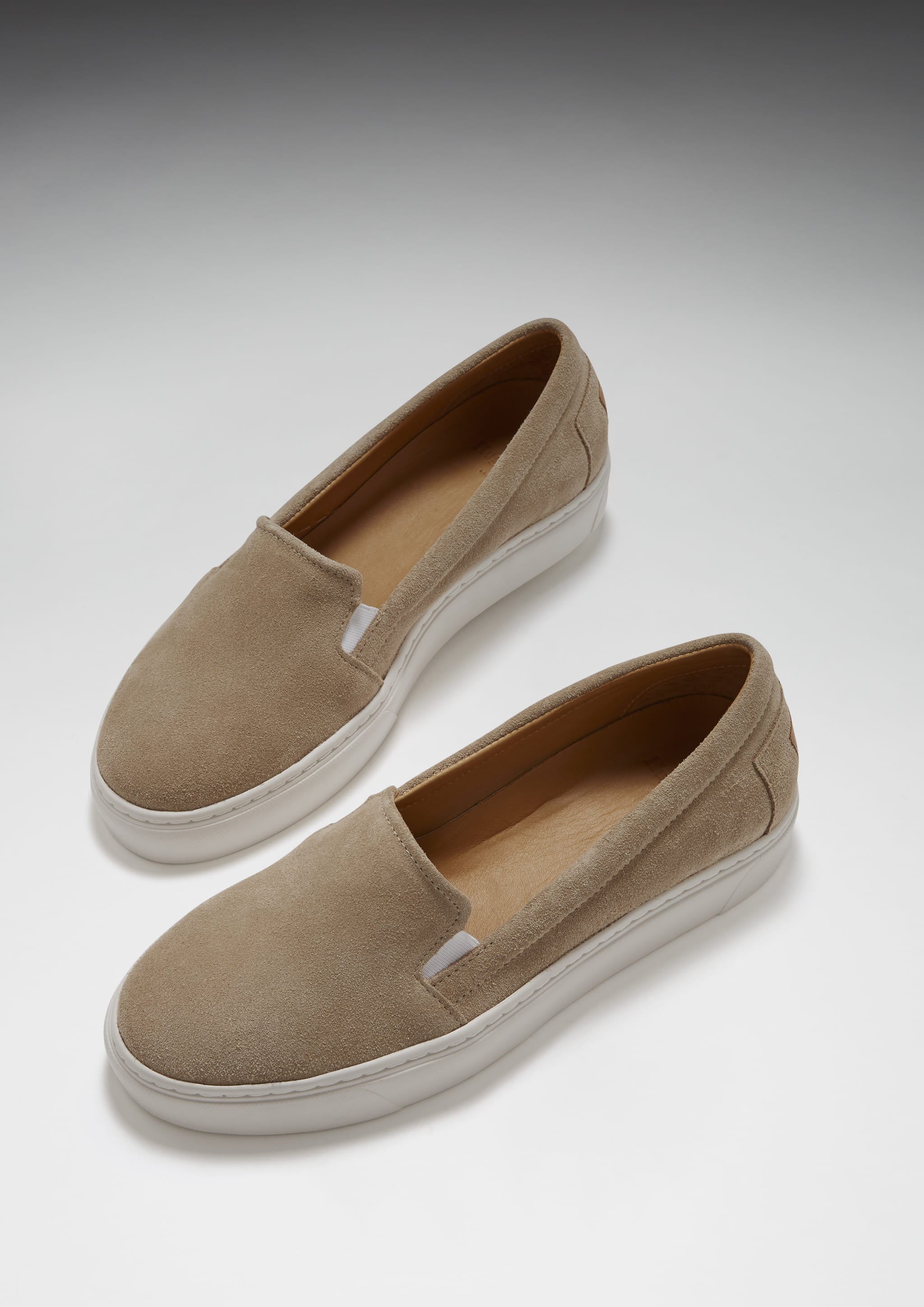 Slip-On Sneakers - Taupe Suede