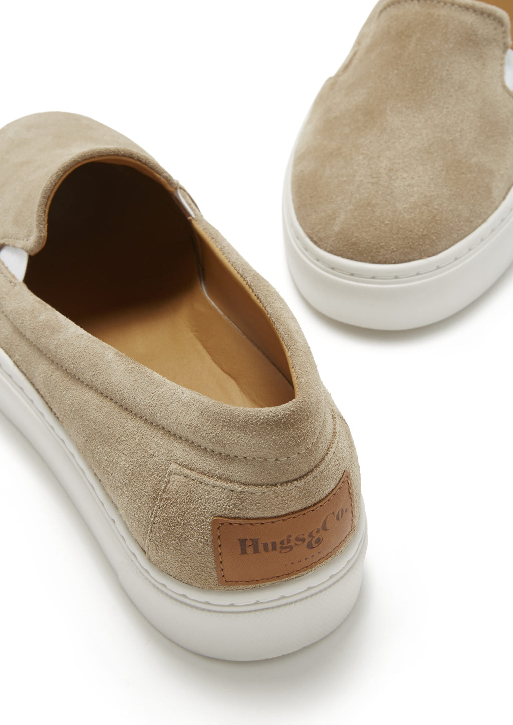 Slip-On Sneakers - Taupe Suede