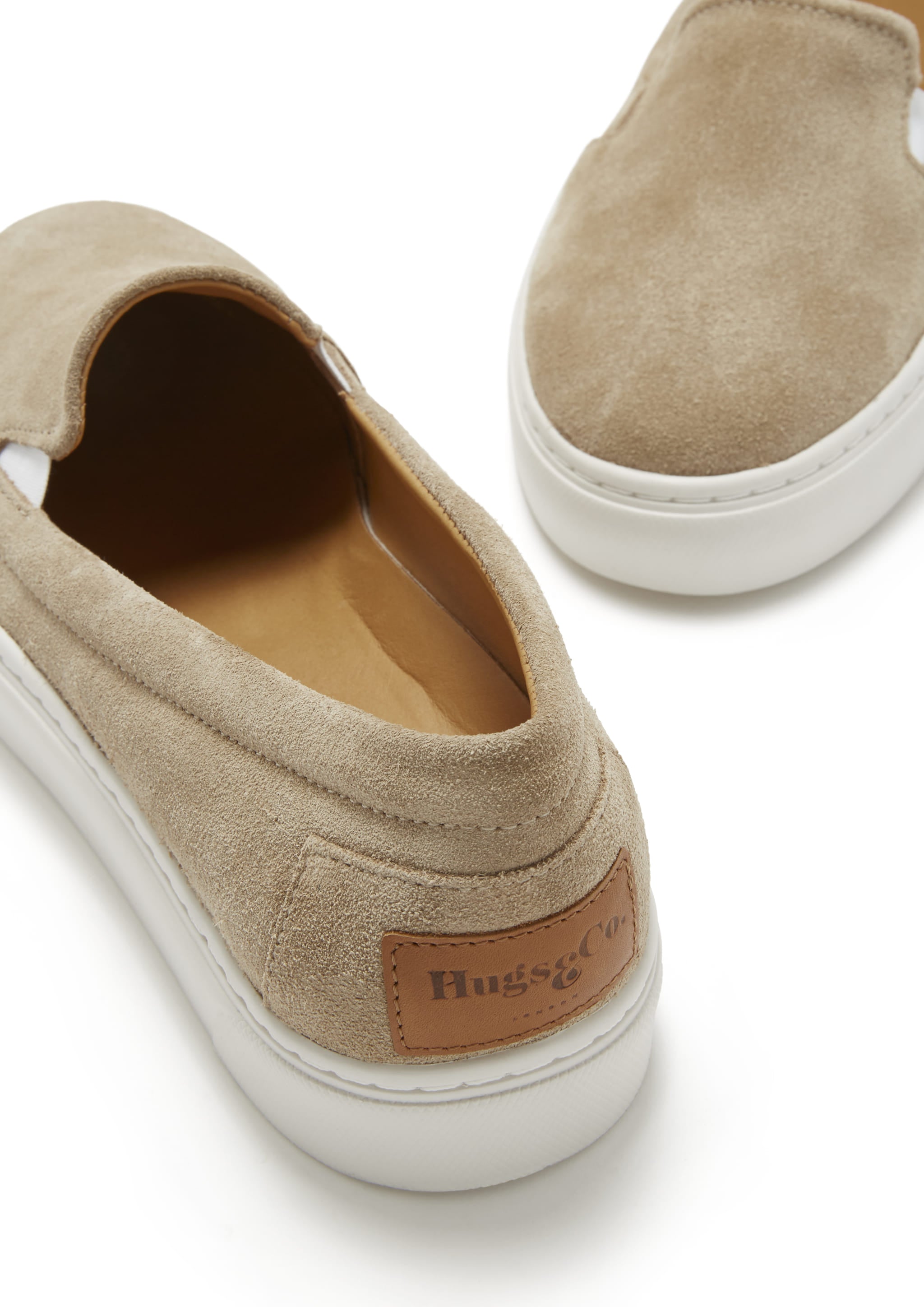 Slip-On Sneakers - Taupe Suede